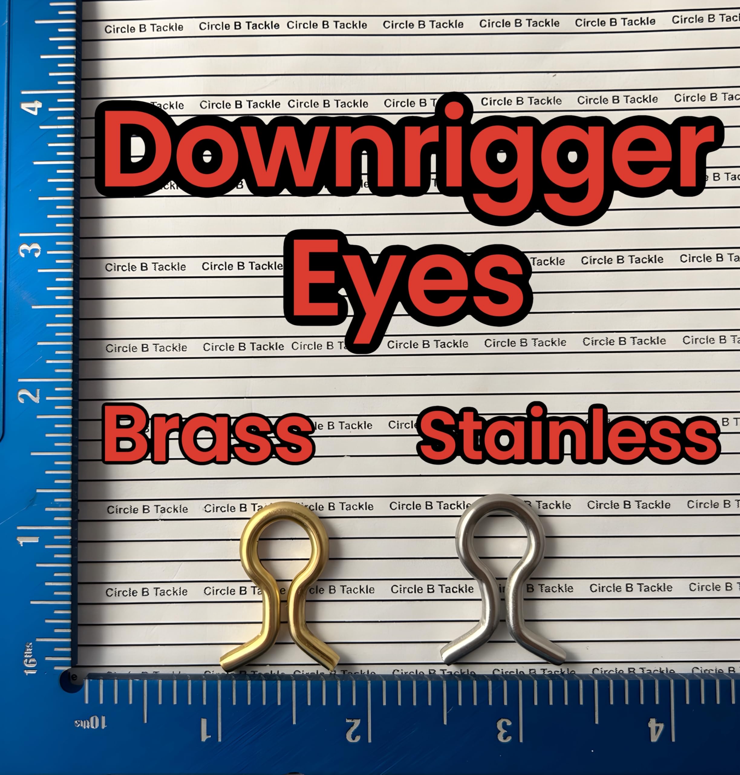 Downrigger Mold Eyes - Stainless Steel and Brass Eyelets for Lead Weight Molds Stainless Steel Eyes for Fishing 25 Pack or 50 Pack Made in USA (Brass Down Rigger Eyes 50 Pk)