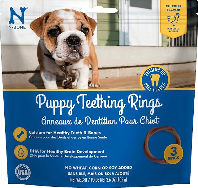 N-Bone - Puppy Teething Ring Chicken Flavor - 3 Pack