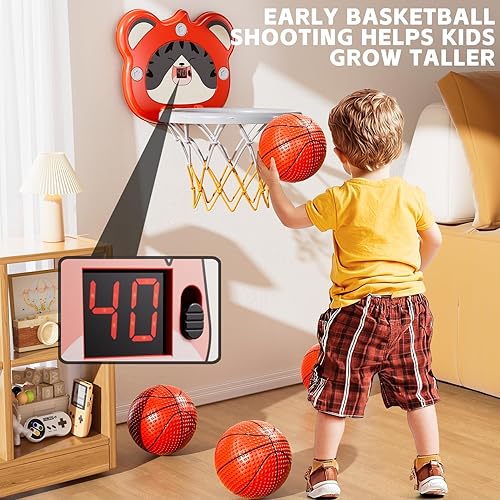 Miniatura 3 de Bennol Aro de baloncesto para niños pequeños, regalos para niños de 2, 3, 4, 5 años, mini aro de baloncesto para interiores para niños de 1-3, 2-4,