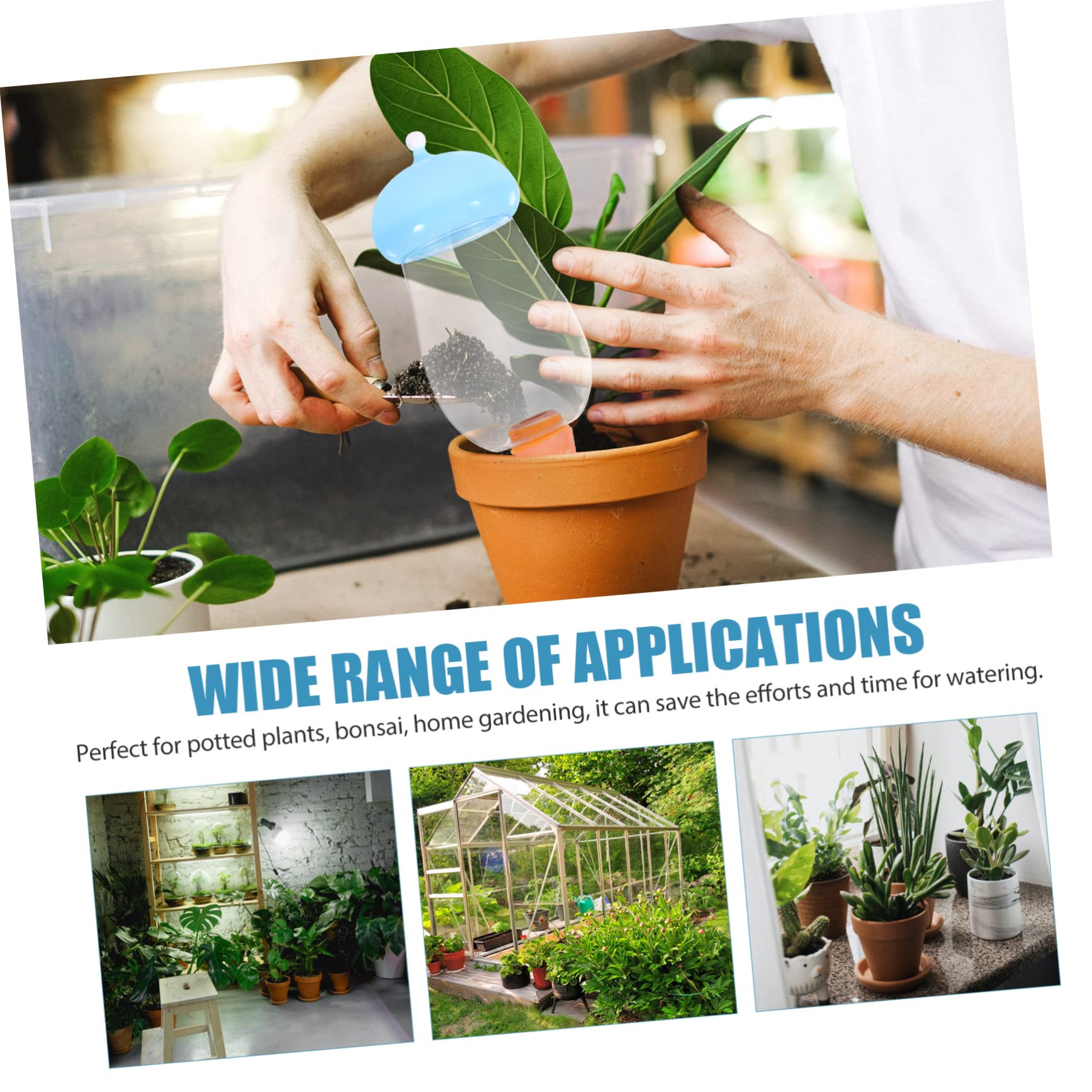 Kisangel 4 Piezas Dispositivo de Riego Automático Forma de para Plantas Sistema de Autorriego para Interiores y Exteriores