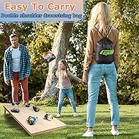 Vista 5 de EunHo Cornhole Bags Regulation Dual Sided Set of 8, Professional Cornhole Bean Bags Slick & Sticky Side Bags with Carry Bag