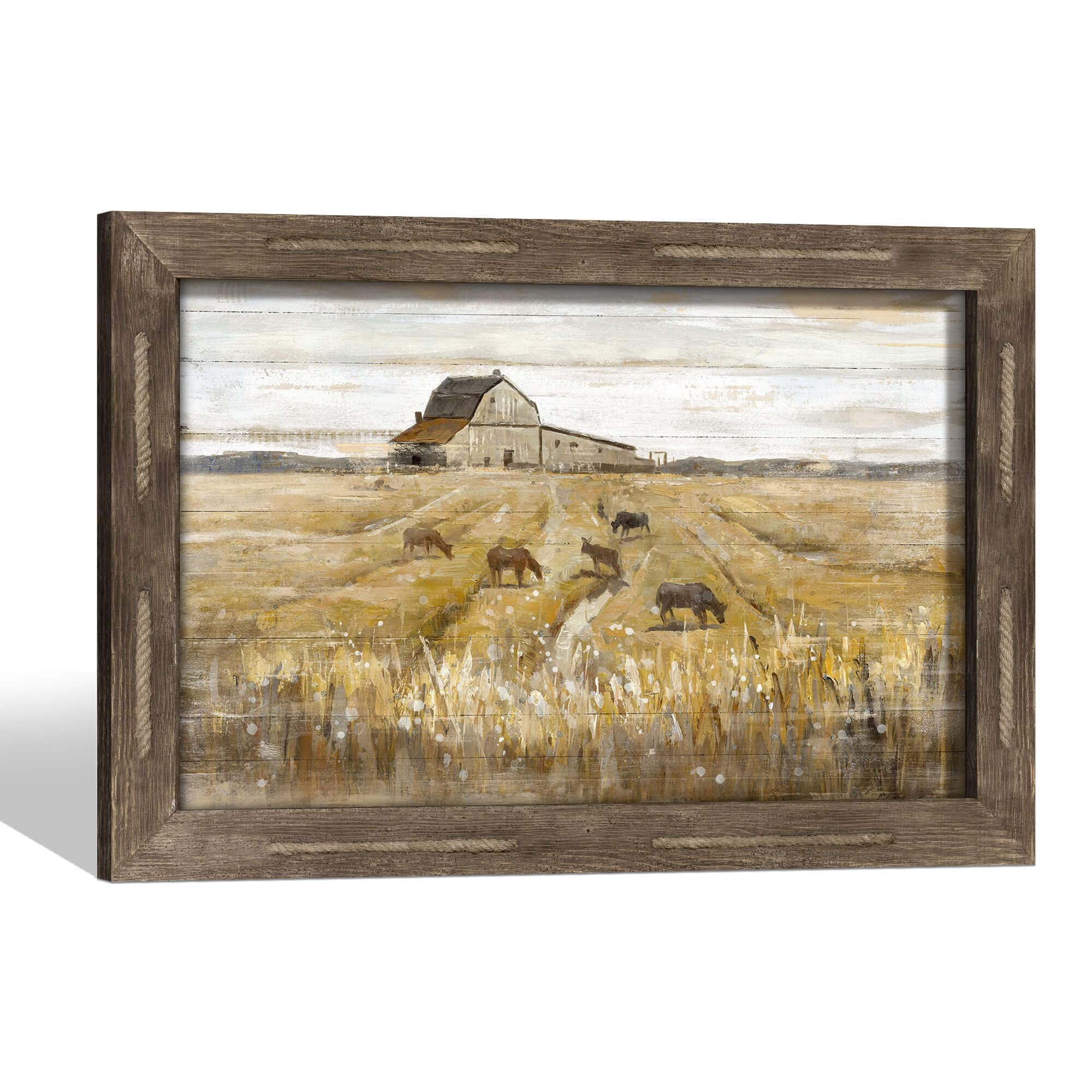 Farmhouse Wall Art Wood Picture Bedroom Living Room Rustic