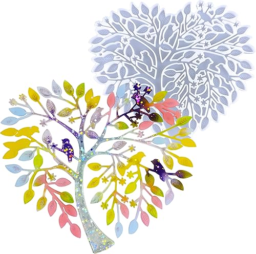 ATYUSVIC Molde de resina de árbol grande para árbol de la vida molde de silicona de resina epoxi para fundición decoración del hogar colgar en la