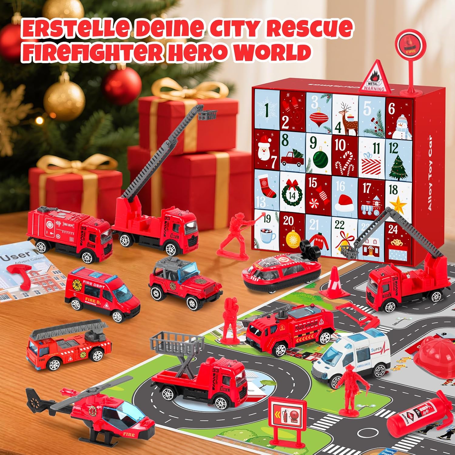 Calendrier De L'Avent Italien 2025 24 Figurines, Cadeau Parfait Pour Les Garçons, Boîte Aveugle De Noël - Maison