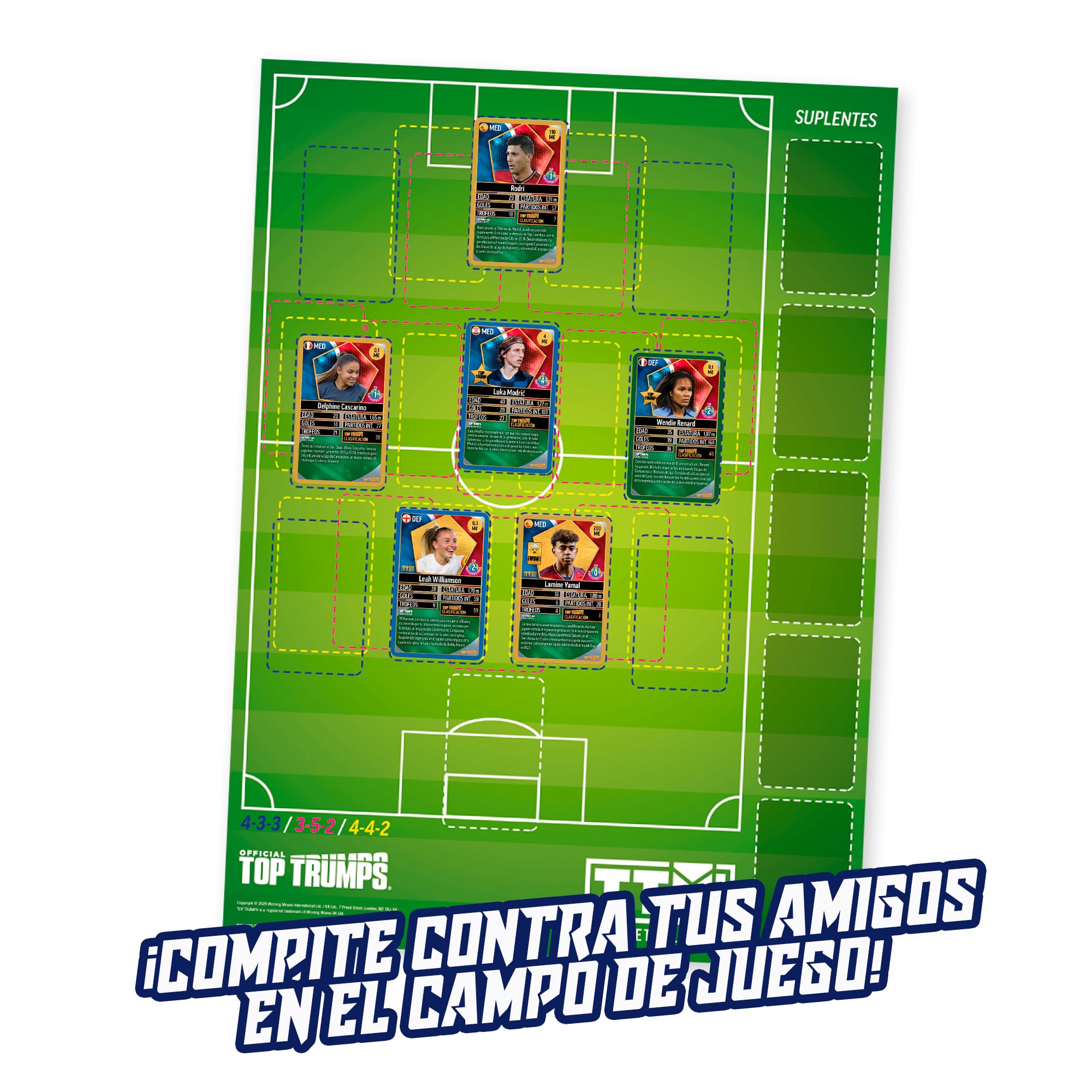 Bizak Futbol Mundial Top 200 Starter Kit con 34 Trading Cards, 18 Leyendas y Campo de Juego