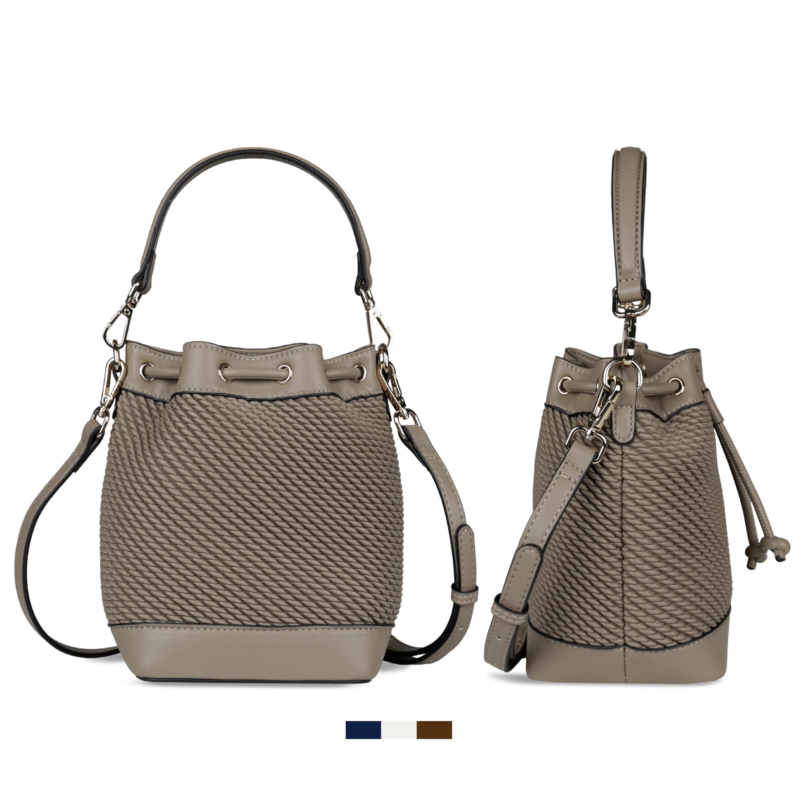 bugatti Julice bolso saco para mujer, bolso de hombro de cuero sintético grabado
