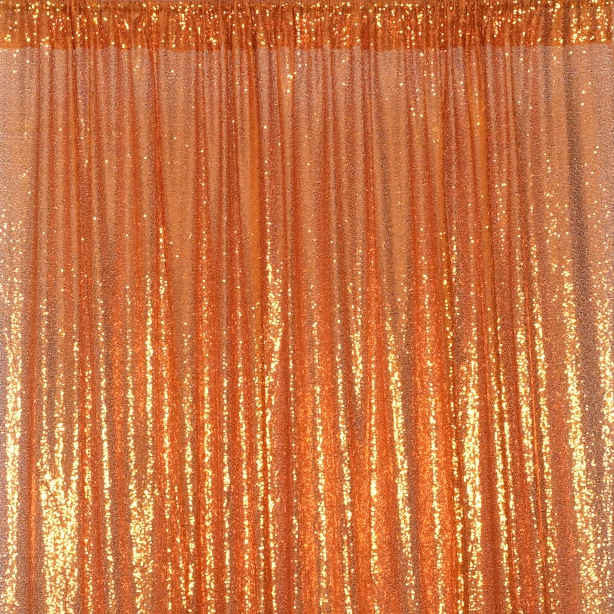 Poise3EHome 6FT x 8FT Sequin Photography Backdrop Curtain for Party Decoration, Orange