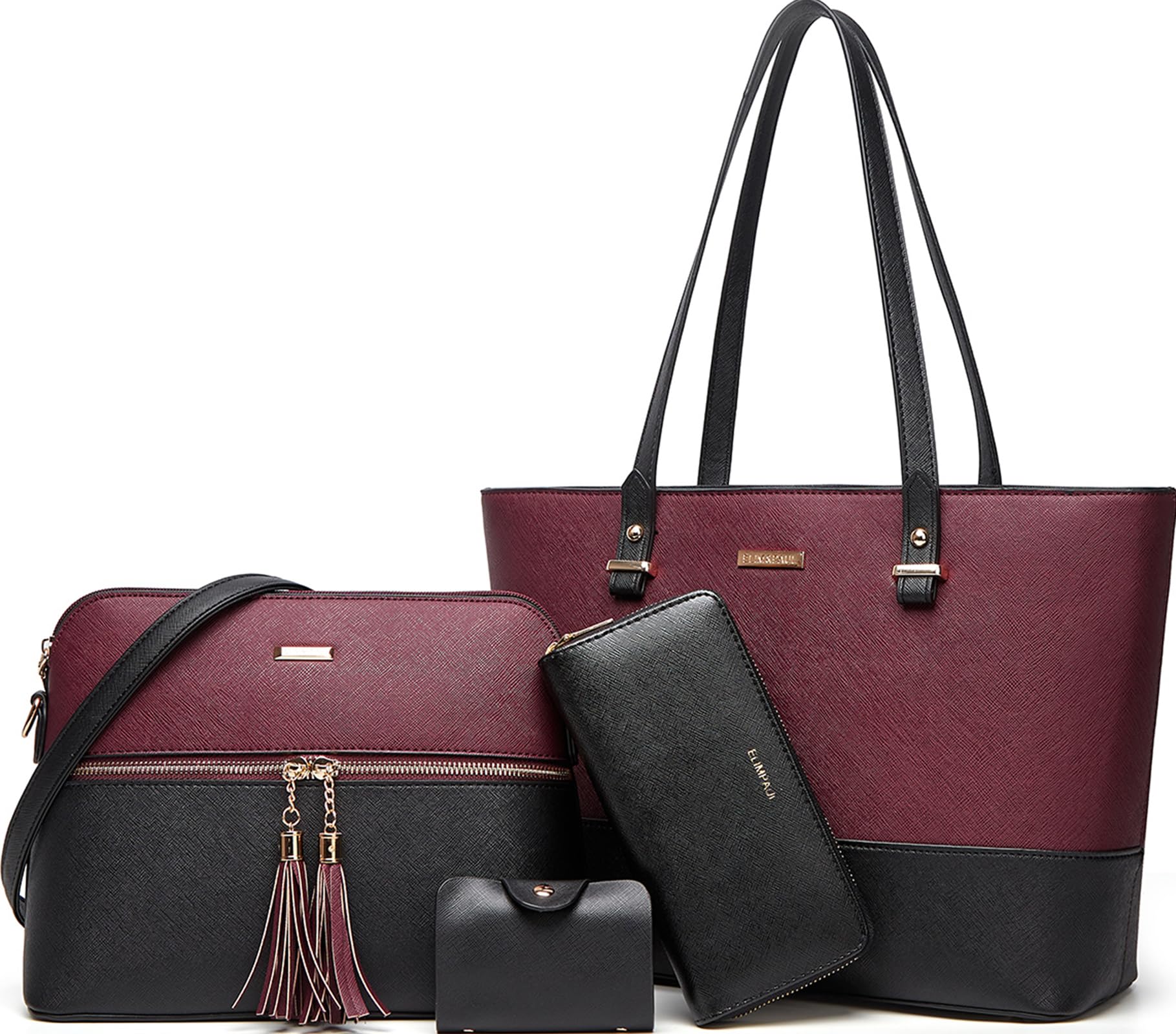 Women Fashion Handbags Tote Bag Shoulder Bags Top Handle Satchel Purse Set