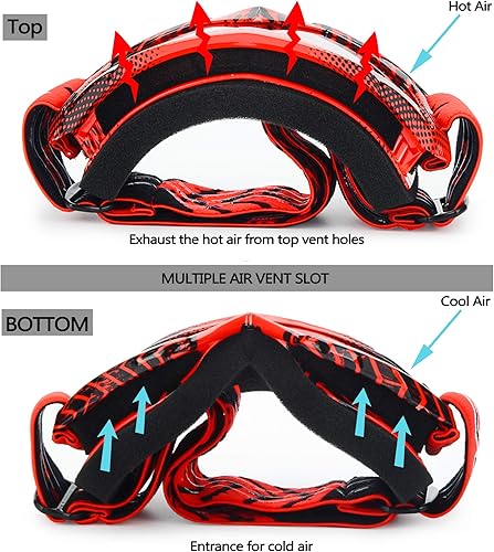 Miniatura 3 de Gafas de equitación para niños, adolescentes, jóvenes, ATV, motocicleta, esquí, snowboard, motocross