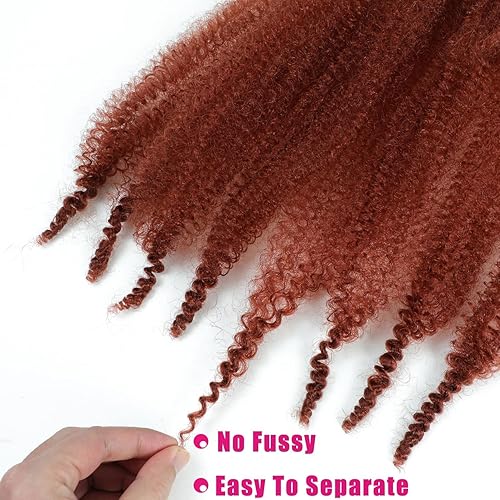 Miniatura 5 de Hbegant Cabello Afro Twist de 30 Pulgadas 2 Paquetes, Cabello Afro Twist Elástico Pre Esponjado Cabello Spring Twist Pre Estirado Cabello para