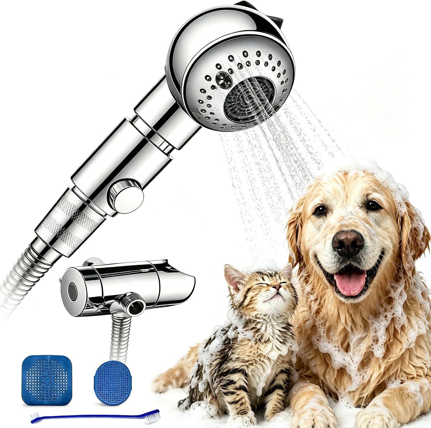 Dog Shower Attachment: Pet Bath Hose Kit for Bathroom & Garden