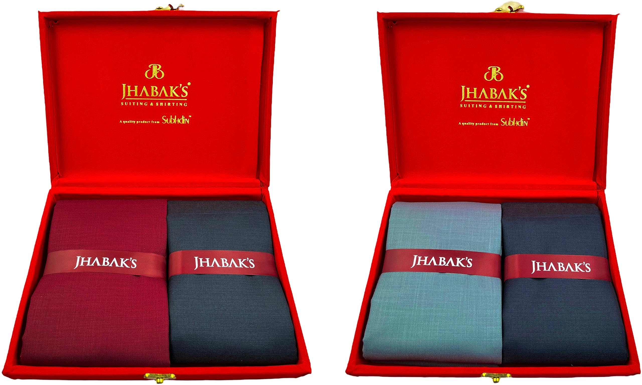 Unstitched Premium Cotton Blend Solid Shirt & Trouser Fabric - 2.25 m Shirt Cloth - 1.30 m Pant Piece (Pack of 2)