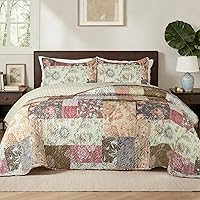 Vista 14 de Whale Flotilla Colchas Reversibles Estampadas Tamaño Queen, Colchas de Cama Extra Suaves Bohemias con Hojas Florales Ligeras Full Queen, Juego