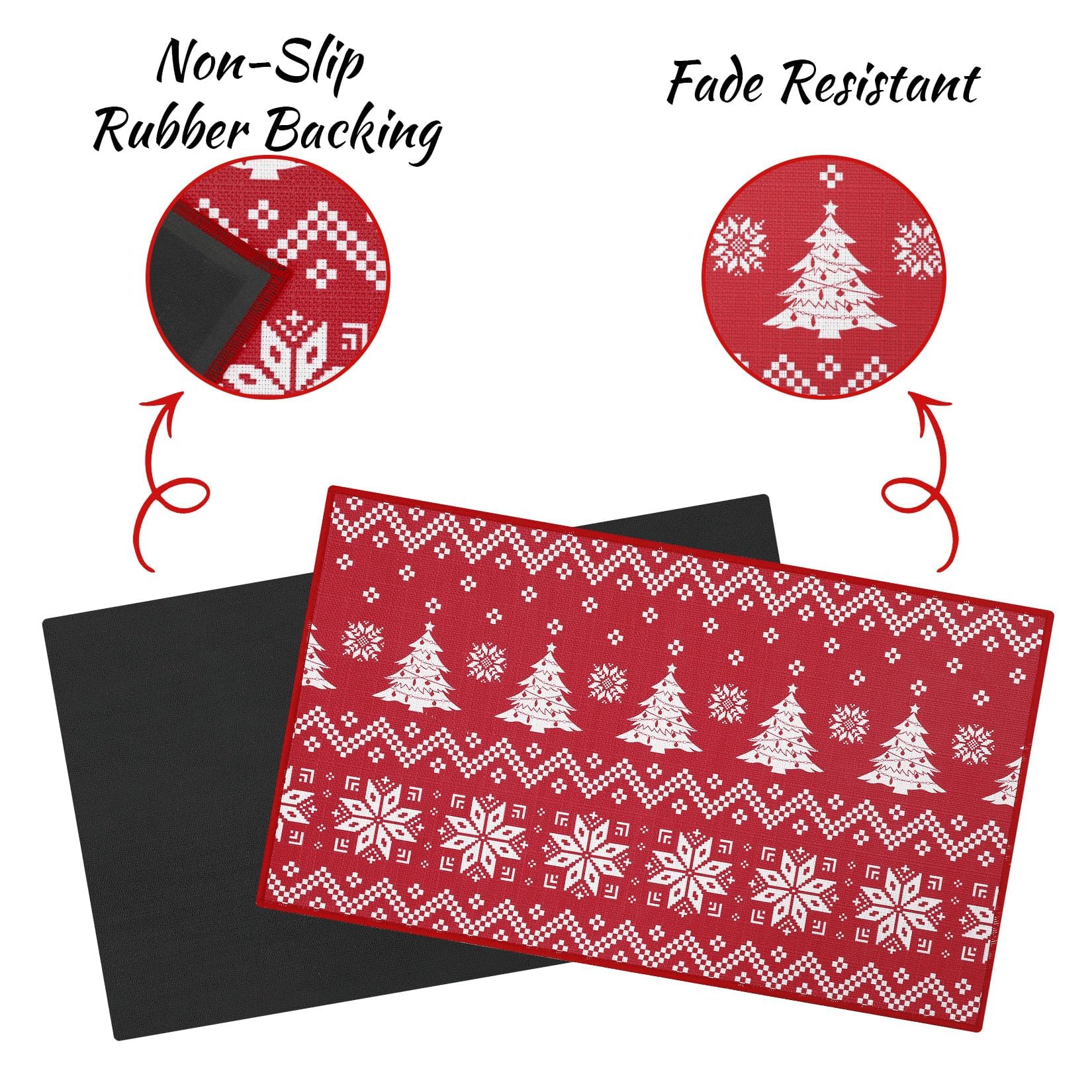 Zstar Felpudo Navideño Decorativo Antideslizante – Cocina y Entrada
