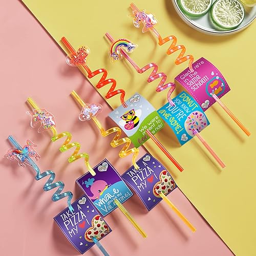 Miniatura 4 de 24 suministros de fiesta de cumpleaños de unicornio con purpurina, pajitas de unicornio, amor, corazón, arco iris, nube, diseño para recuerdos de