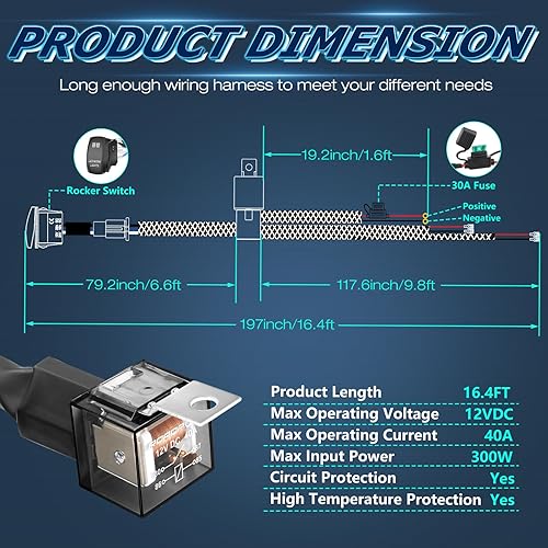 Miniatura 7 de Niwaker - Barra de luz LED de 6 pulgadas con arnés de cableado de 2 cables para barra de luz LED