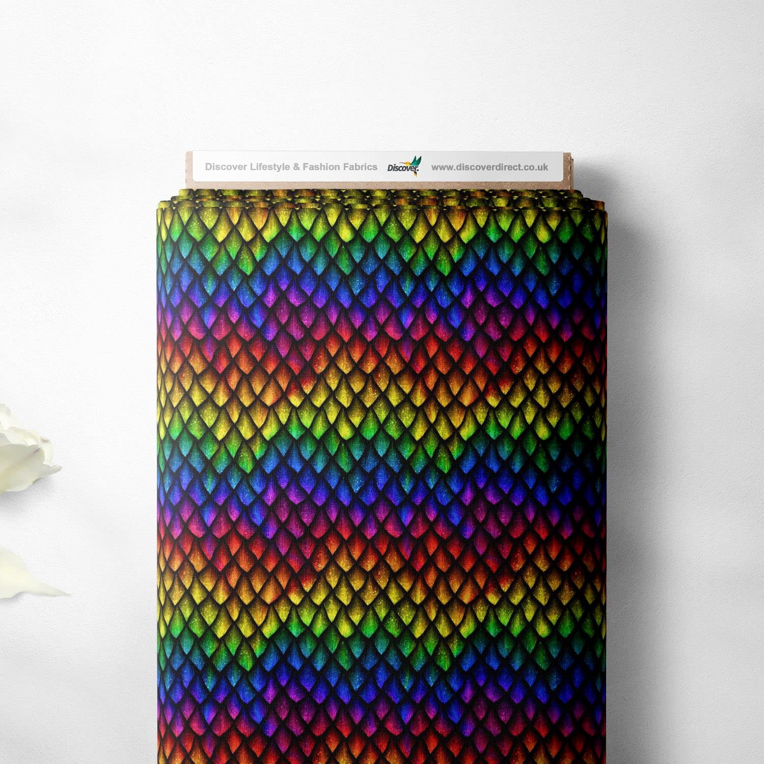 100% Cotton Dragon Scales Skins Mythical Printed Design Children Kids Craft Dress Quality Sewing Fabric Material | 55" - 140 cm Wide (Per Metre, Multi)