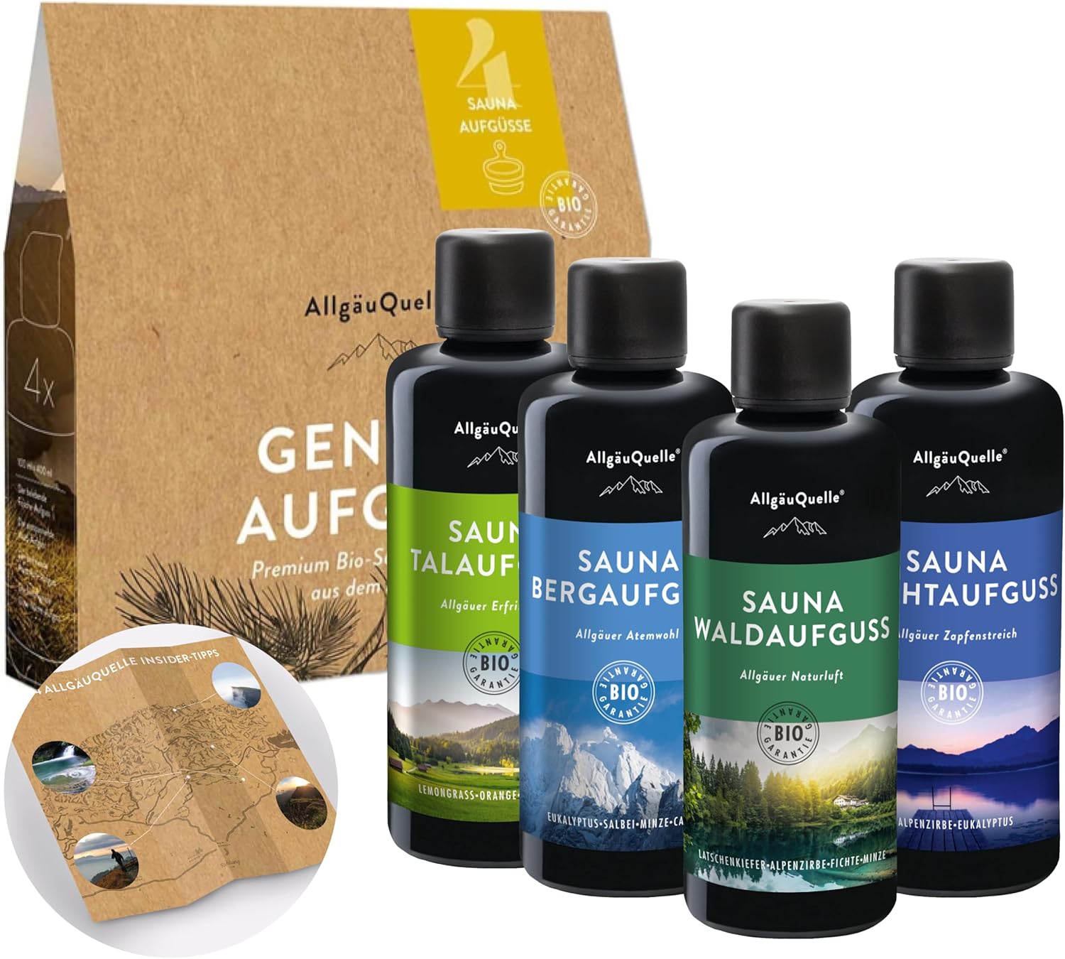 Saunaaufguss Set 4x 100 ml der Marke AllgäuQuelle®