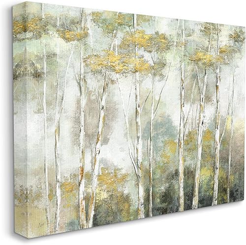 Miniatura 2 de Stupell Industries Bosque de abedul bosque amarillo follaje bosque pintura, diseño de Nan