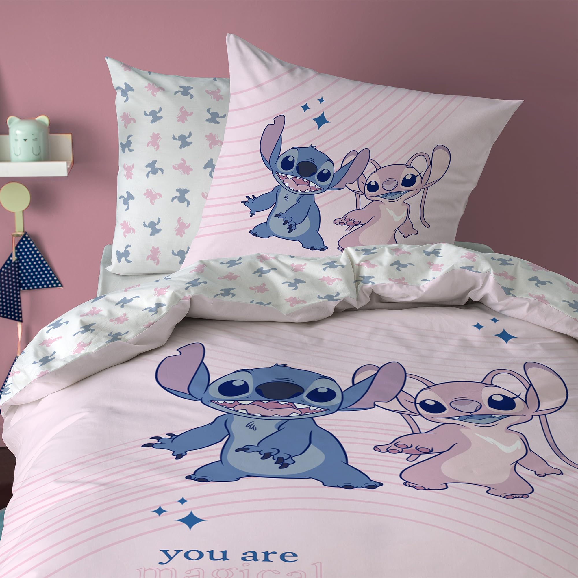 Parure de lit Stitch en coton hypoallergénique pour protéger la peau sensible des enfants