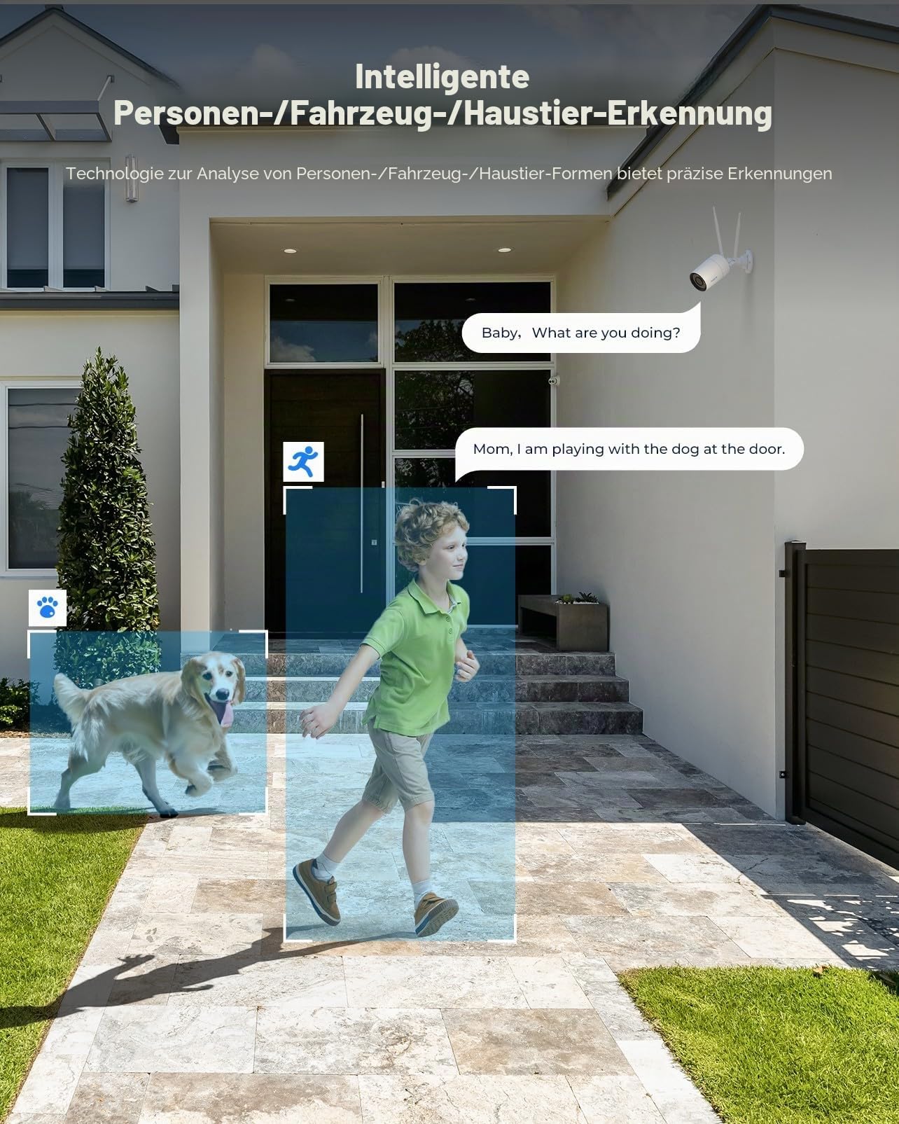 Reolink RLC-810WA x2 mit Stromverlängerungskabel (Weiß) 4.5m, 4K Wi-Fi 6 Überwachungskamera, 5/2,4 GHz WLAN Kamera Outdoor mit IP67 Metallgehäuse, KI-Erkennung, Farbnachtsicht, 24/7-Aufzeichnung