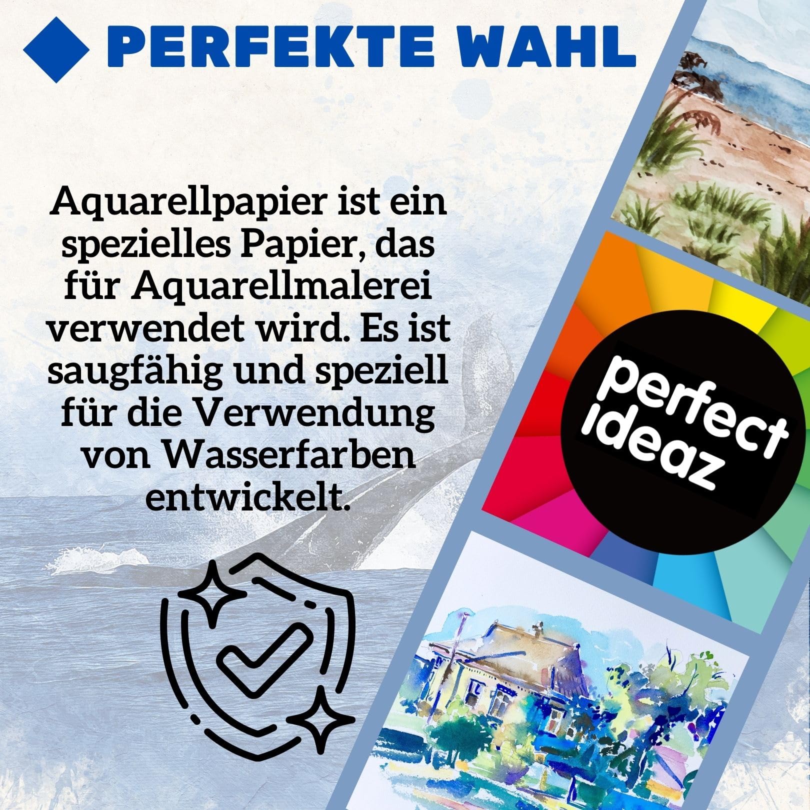 Cartoline Acquerello 45 Fogli A6 - Carta Premium 290 G/m² Naturale, Senza Acidì, Certificata FSC - Foto 2