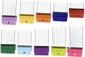 Oster 10-Piece Stainless Steel Pet Guard Combs Kit for Painless and Professional Grooming