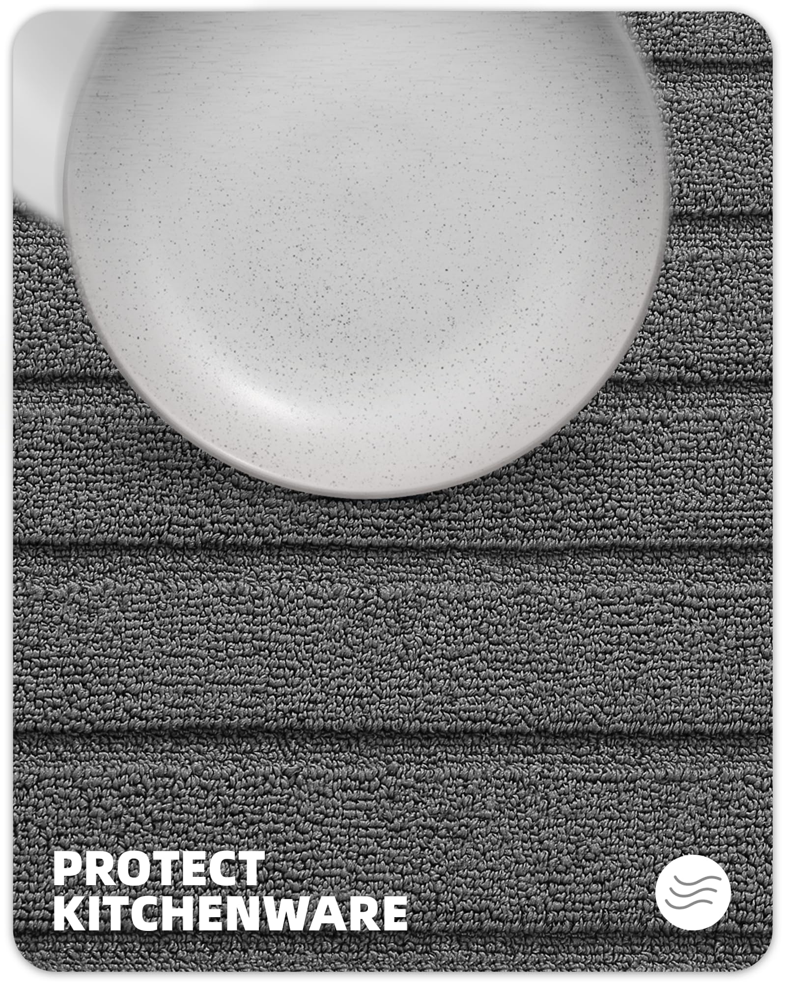 COLOR&GEOMETRY Tappeto Cucina Antiscivolo Lavabile, Tappeti Cucina Moderni, Assorbente Passatoia Cucina, Tappeto Runner Adatto Per Sala Da Pranzo, Cucina, Soggiorno (43.5x150cm, Grigio)