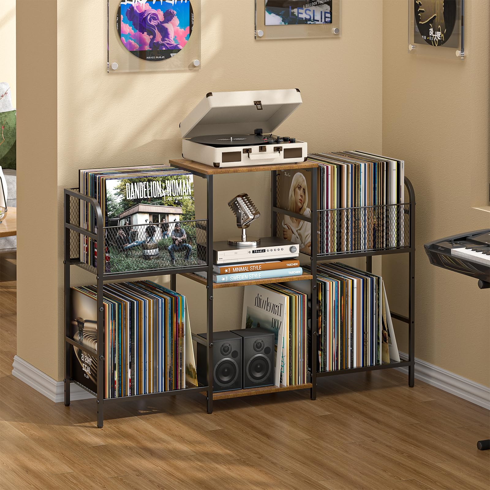 Soporte giratorio para discos de vinilo