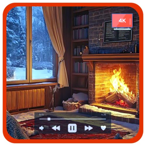 Cozy Rain Cabin – Gentle Fireplace Light & Soothing Rain Sounds with Sleep Timer