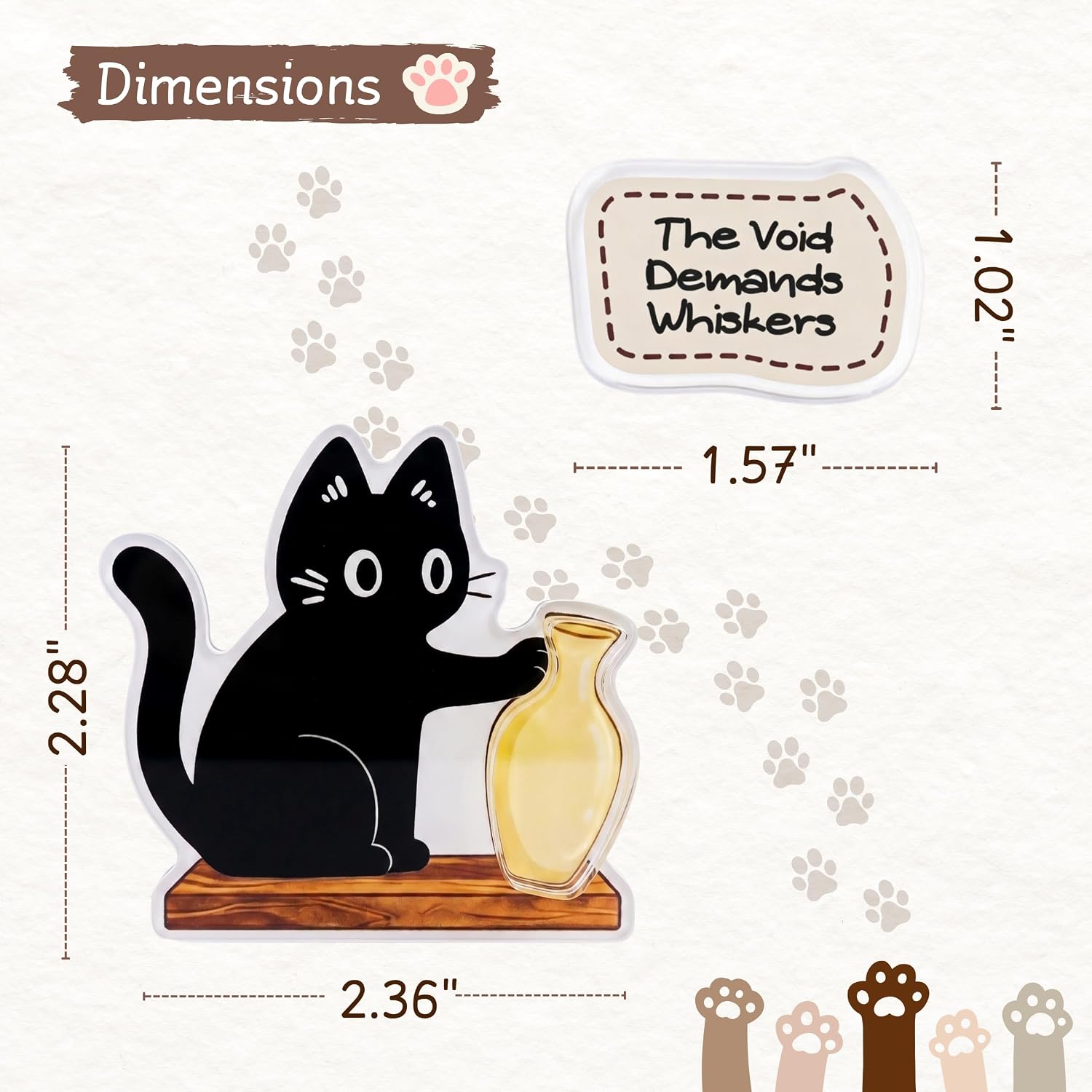 Cat Whisker Holder, Cat Whisker Vase Refrigerator Magnets Set image 2