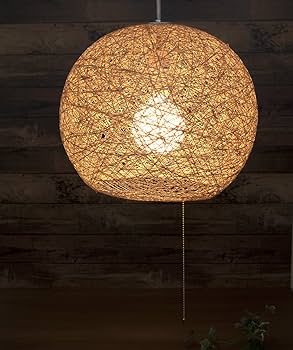 Kishima キシマ アバカ ペンダントライト 丸型 1灯 ナチュラル GEM-844P GEM-844P w17b8b5 Amazon | キシマ アバカ ペンダントライト Natural 1灯 GEM-6946