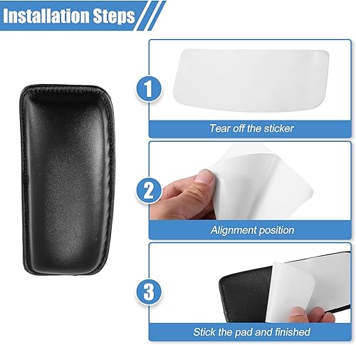 Miniatura 7 de X AUTOHAUX Universal Car Center Console Rodilla Pierna Cojín Cojín de Cuero Sintético Reposabrazos de Coche Cubierta de Rodilla Soporte 7.1x3.1x1.3