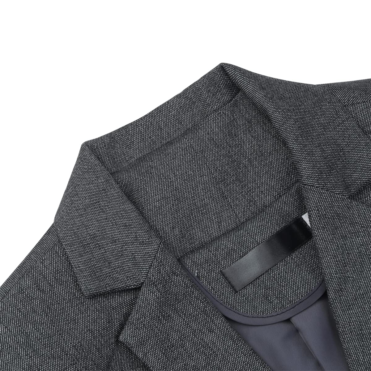 YUNCLOS Chaquetas de traje de manga larga para mujer, chaqueta formal para el trabajo, la oficina, elegante chaqueta de traje de negocios, gris oscuro, 36
