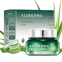 Vista 11 de Aloderma Crema facial hidratante para piel seca hecha con 70% de aloe vera orgánico, hidratación natural con ácido hialurónico y arginina, crema