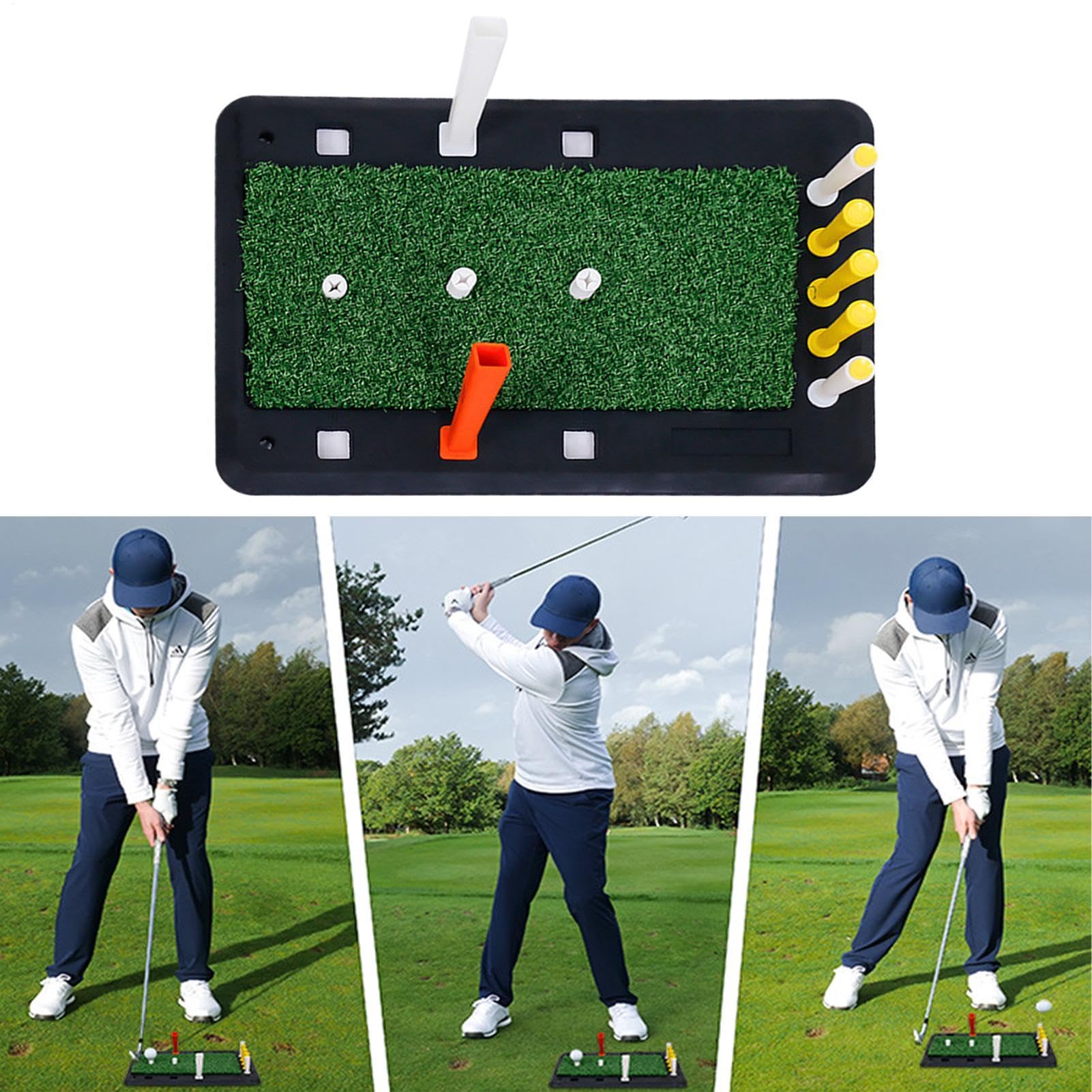 Mata do huśtawki do ćwiczeń golfowych, mata do huśtawki do ćwiczeń | Gumowa mata chroniąca przed odpryskami Antypoślizgowy, przenośny, mały sprzęt do gry w go