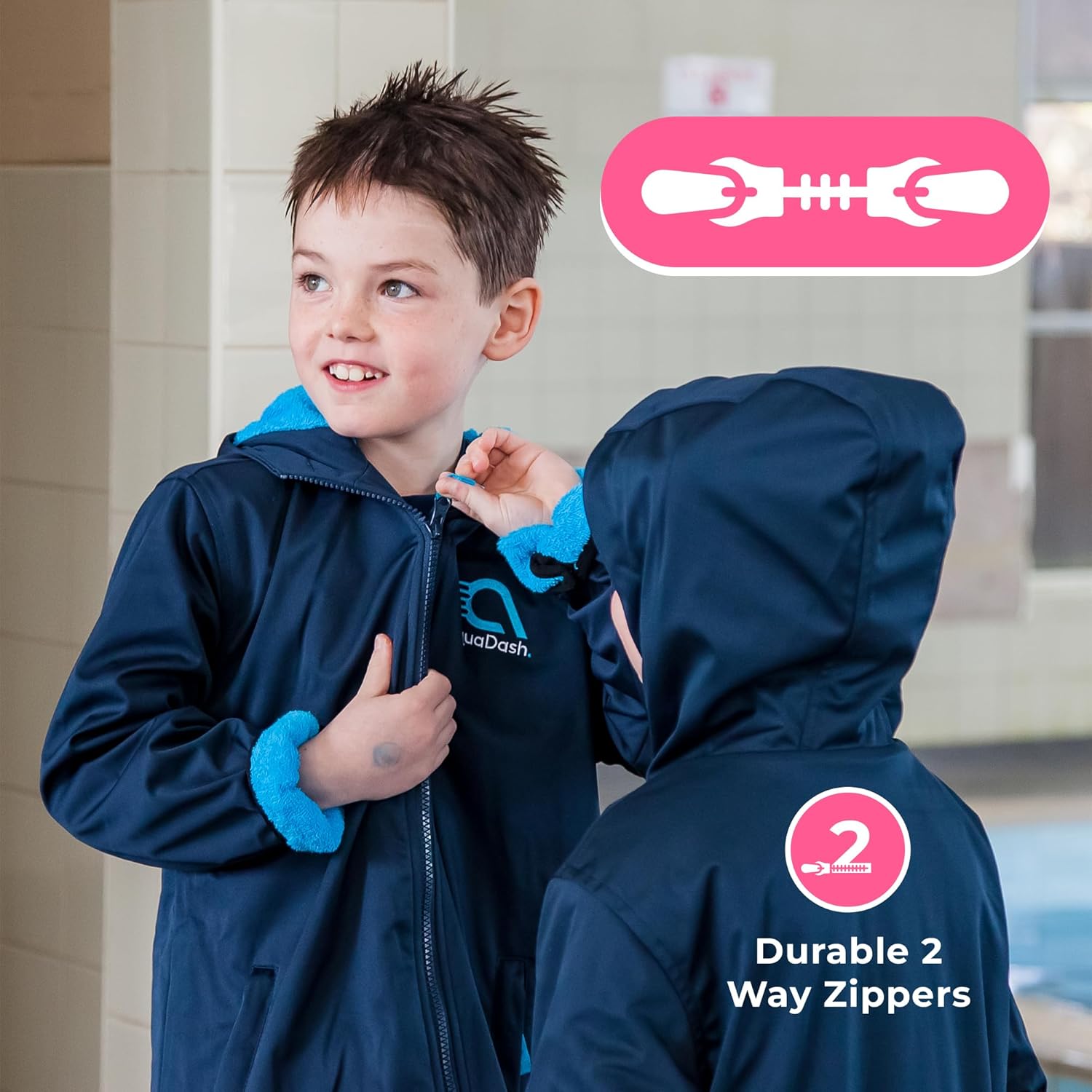 AquaDash Swim Parka, Unisex Adults, Extra Long, Natural Cotton, Formerly Great Aussie Swim Parkas