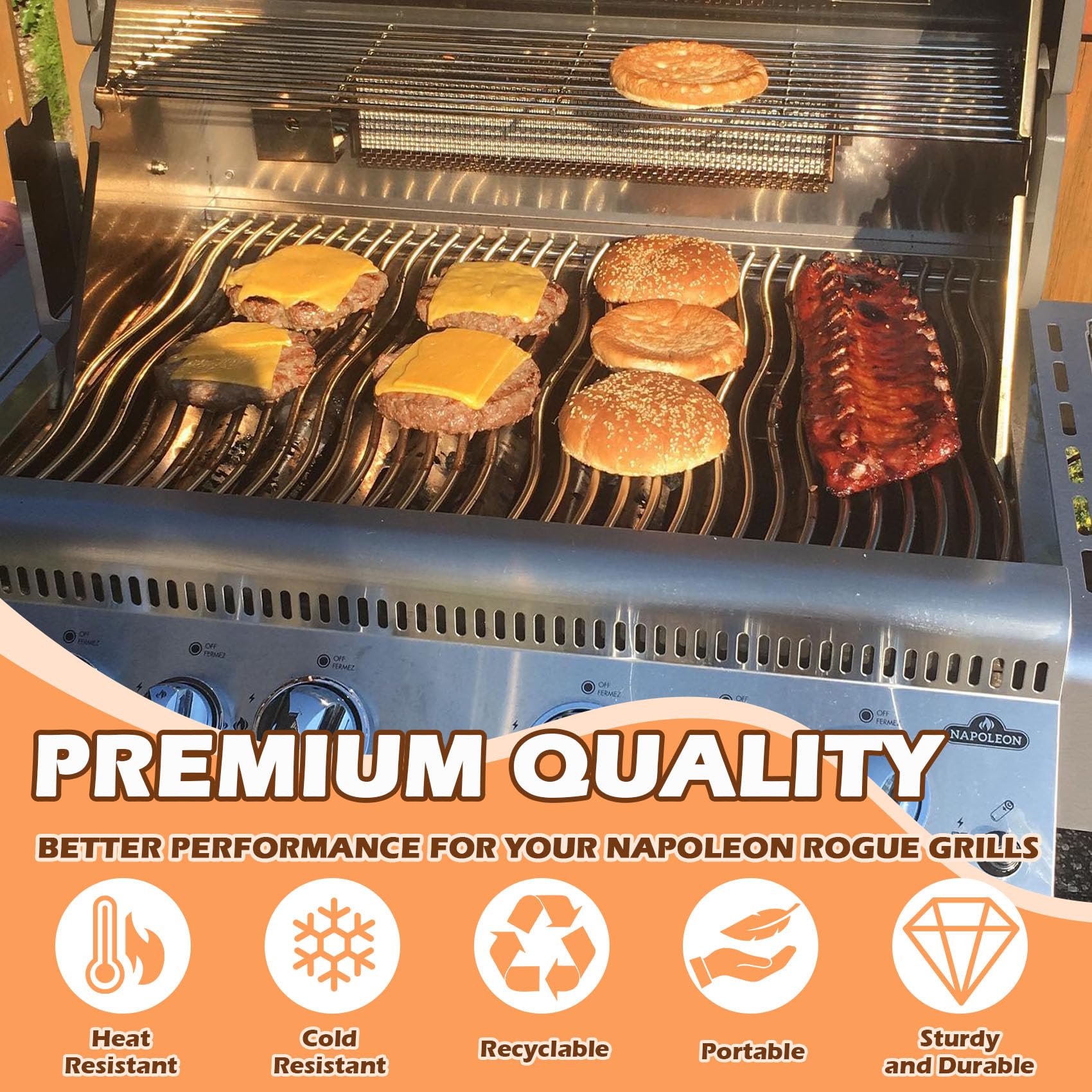 Amazon.com : MOASKER Stainless Steel Heat Plates Flavorizer Bar