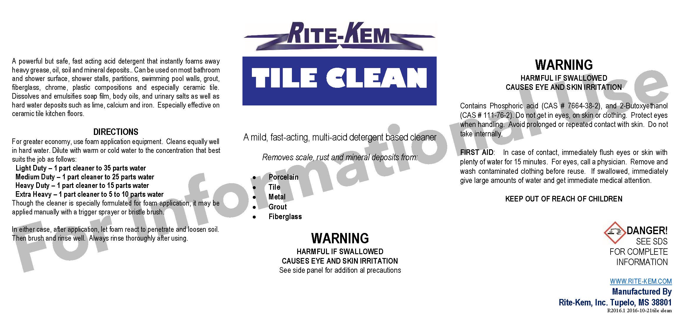 Rite-KemTILE CLEAN 4/1 GL