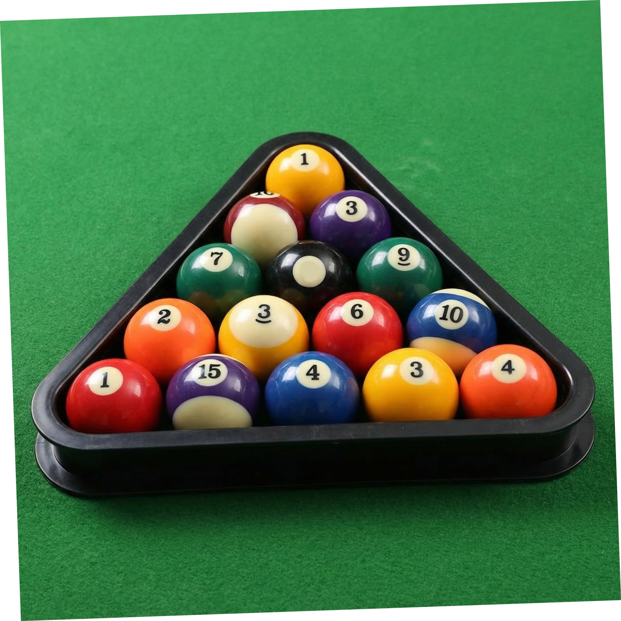 TOYANDONA Triangolo per Biliardo Robusto in Plastica Nero per Organizzare Palline da Pool e Biliardo, per Sala Giochi e Centro Comunitario