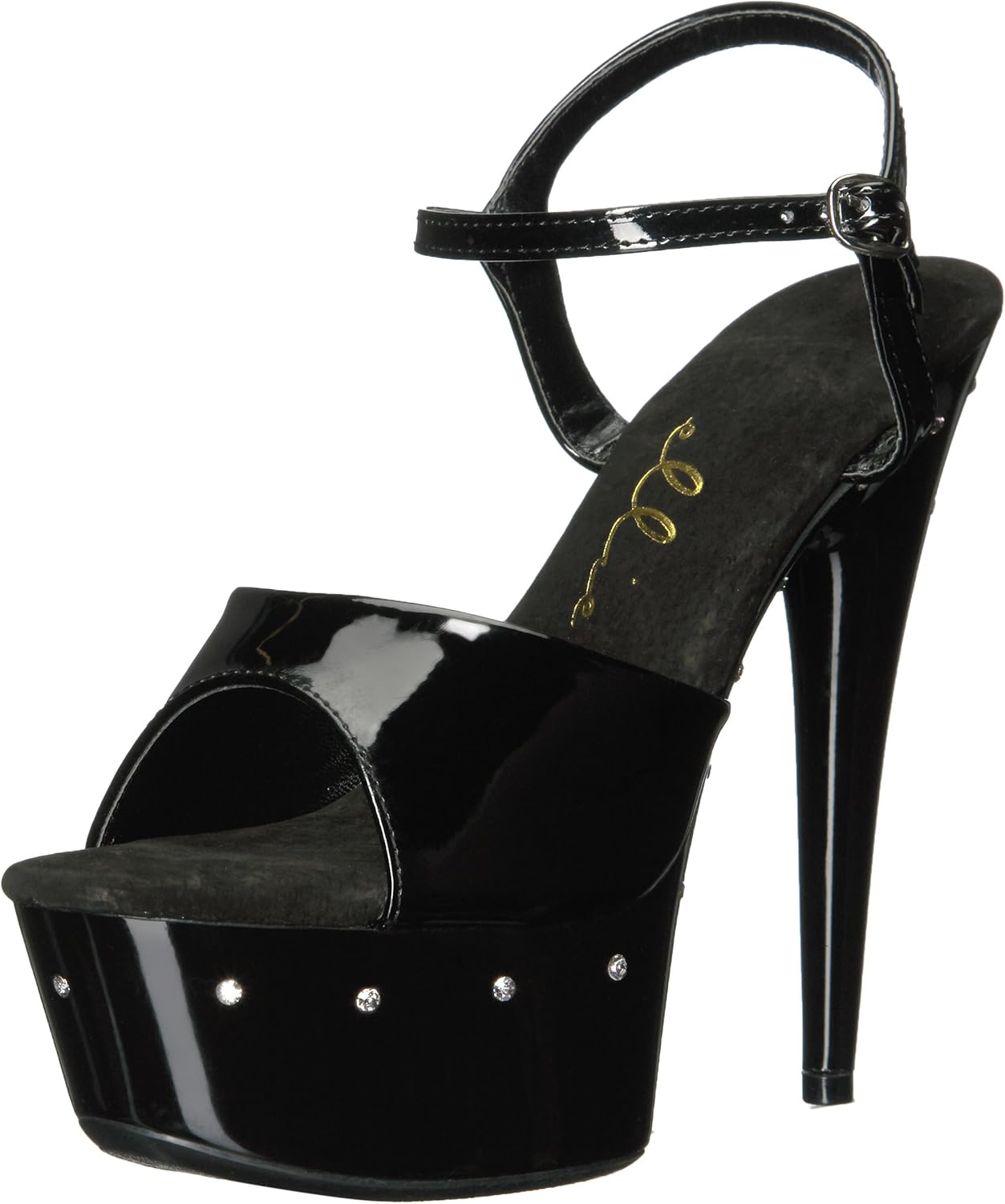 Ellie Shoes Women's 609-sparky Platform Dress Sandal, Black, 8 US/8 M US