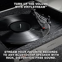 Vista 5 de Victrola Century 6-en-1 Reproductor de discos de vinilo y centro de música – Tocadiscos de 3 velocidades, reproductor de CD y cassette, VINYLSTREAM