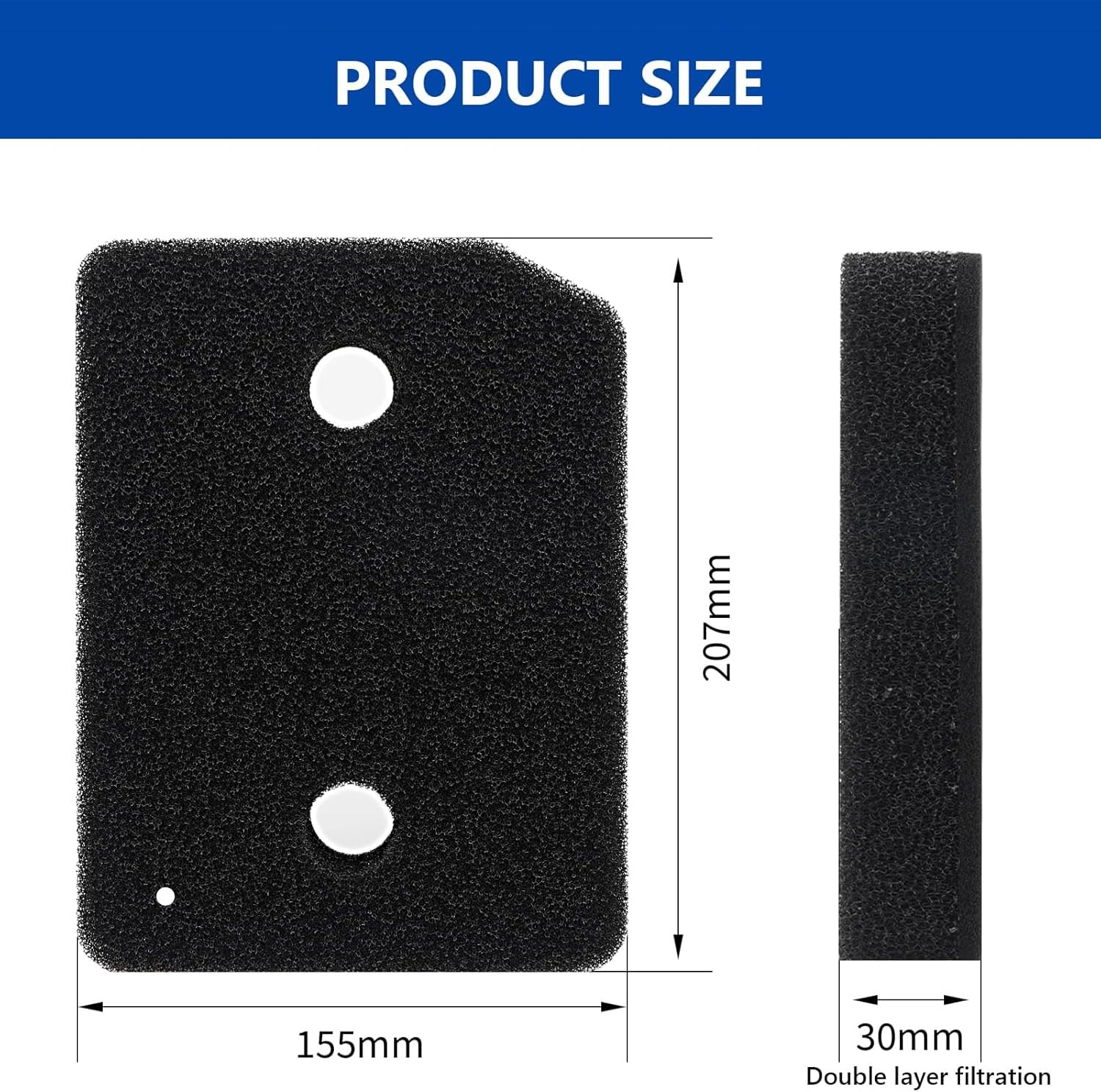 Zestaw 4 filtrów do suszarki 9164761 do serii Miele T1 z pompą ciepła – filtr do suszarki Miele T1 – 207 × 155 × 30 mm – filtr do suszarki Miele – kompatybilny z suszarkami Miele T1 z pompą ciepła
