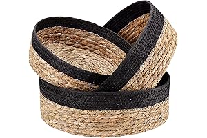 Round Rattan Baskets Set for Organizing