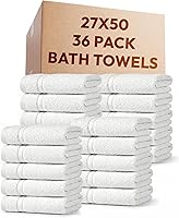 Vista 14 de belem Mikado - Toallas de baño de lujo a granel de 27 x 54 pulgadas, paquete de 36, 100% algodón, ultra suaves y afelpadas, altamente absorbentes