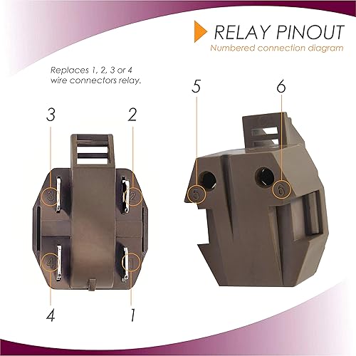 Miniatura 4 de IC-4 4Pin Congelador Compresor PTC Start Relay para Frigidaire Gibson GE Whirlpool Ropper Kenmore reemplaza 32330 WP2262185 WR07X26748 4387913