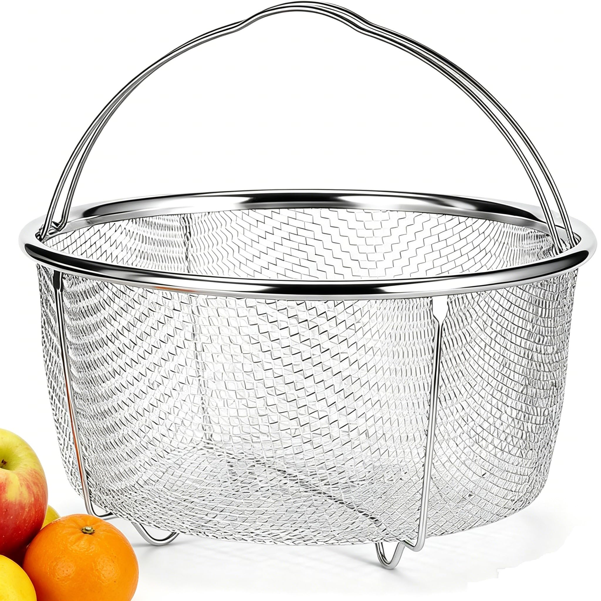 Cesta de Malla para Cocinar al Vapor, Resistente al Calor, Metal, 20cm