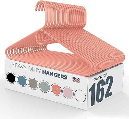 Miniatura 70 de Perchas de ropa resistentes fabricadas en Estados Unidos, paquetes a granel disponibles, plástico fuerte, perchas para chaquetas y abrigos