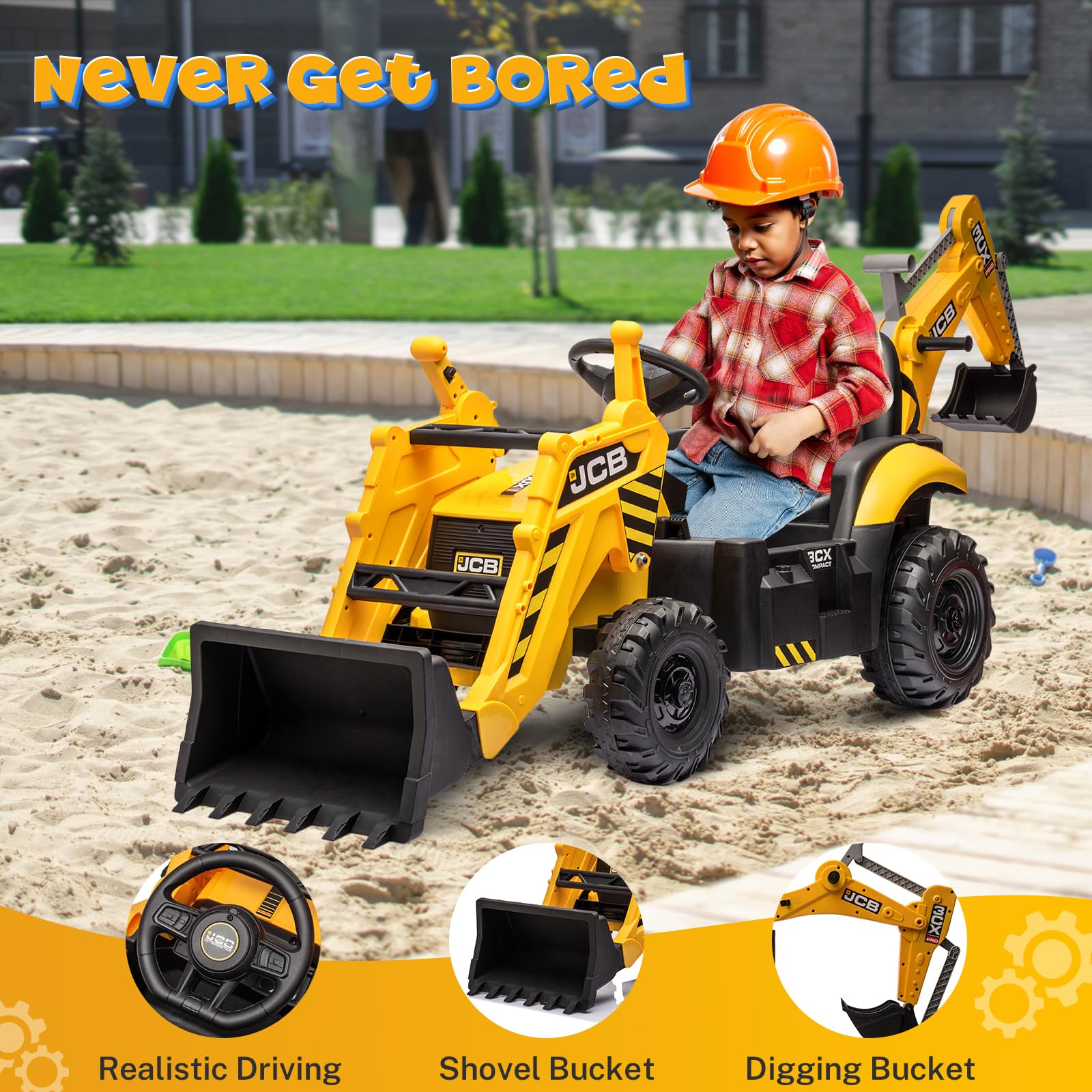 24v Jcb Ride On Excavator Ride On Construction Vehicles Remote