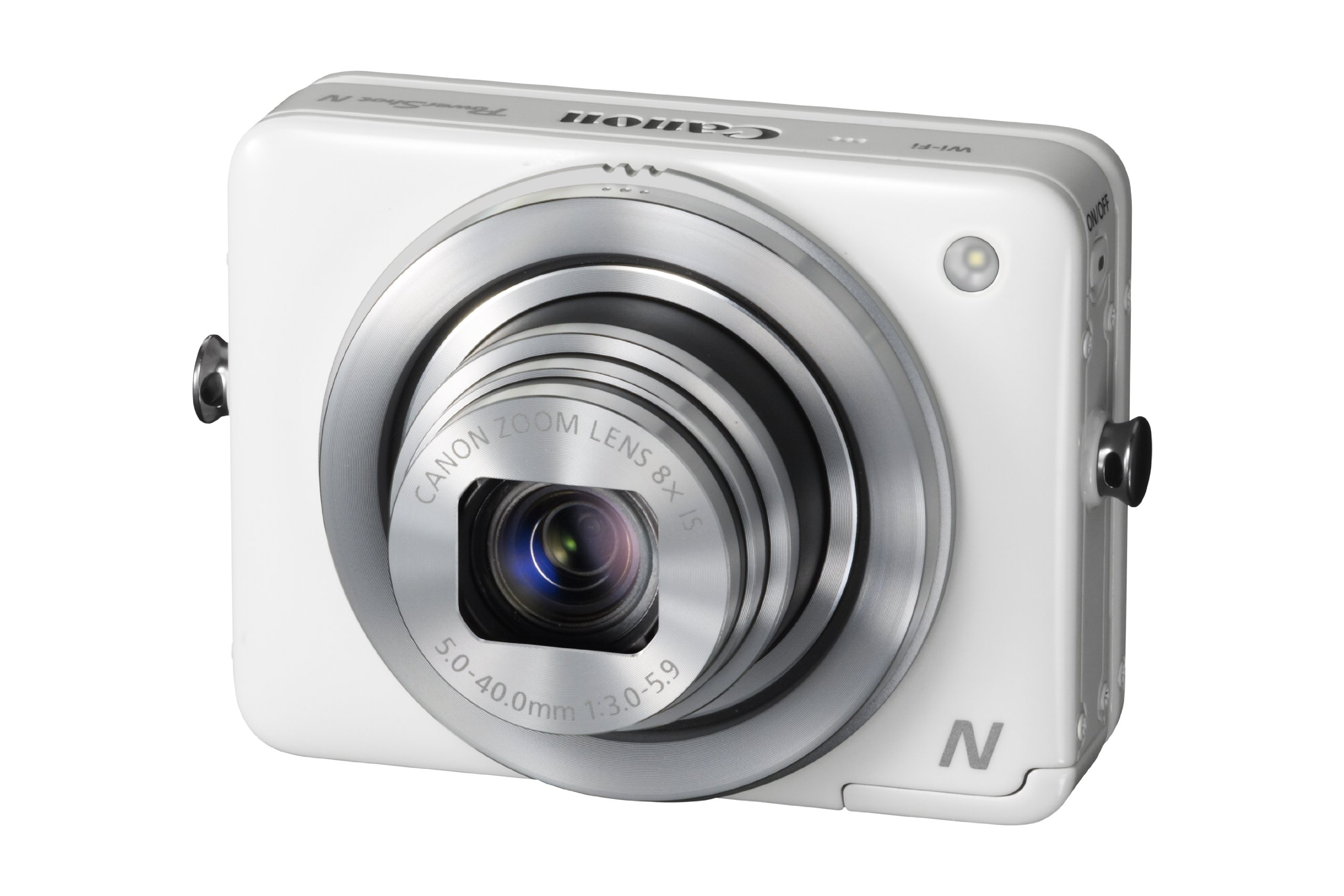 Canon PowerShot N Compact Digital Camera - White (12.1 MP, 8x